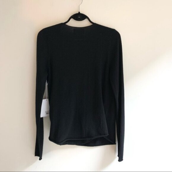 One Teaspoon Women's Sweater Merino Wool Deep V Wrap Surplice neckline Black XS - Picture 10 of 13